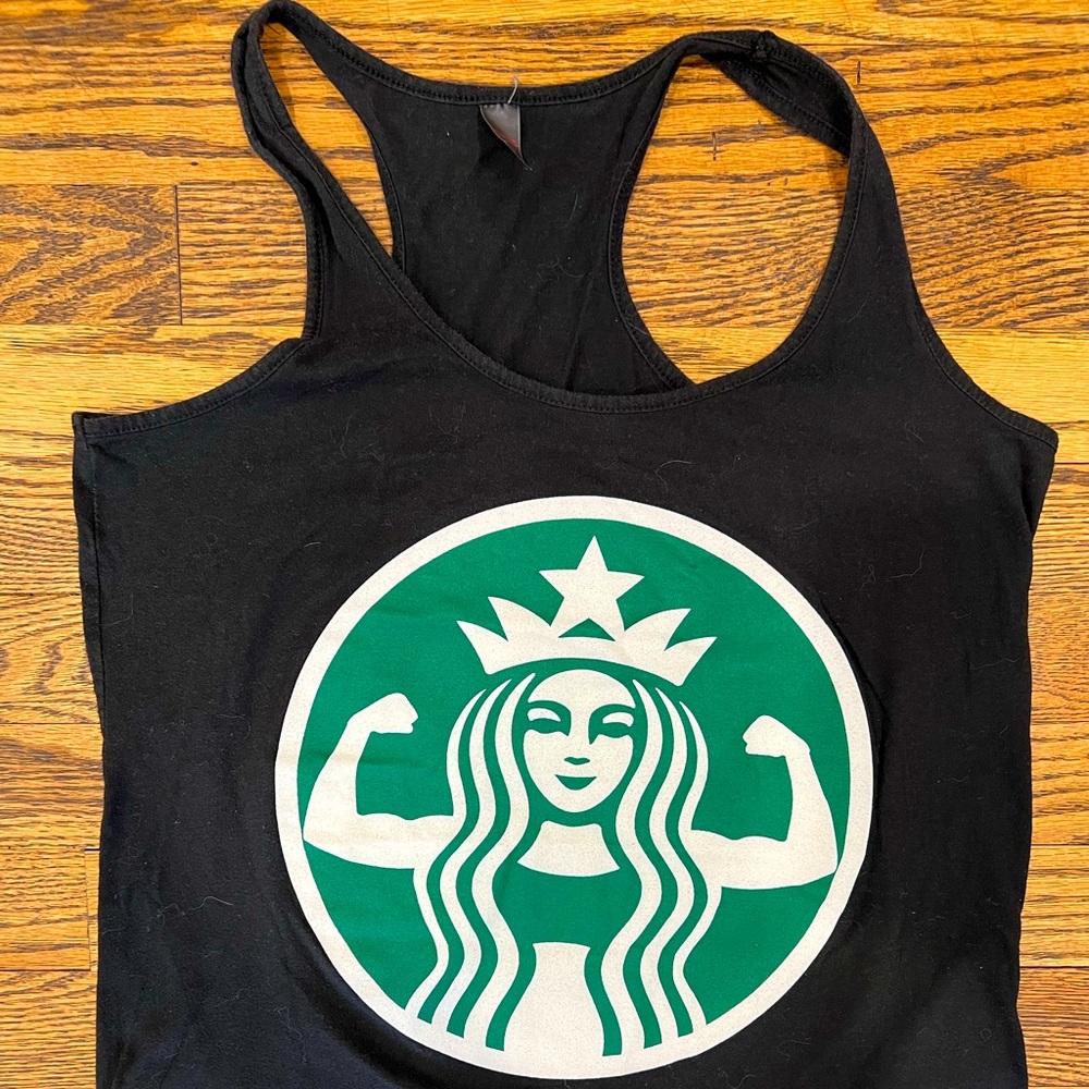 Women’s Starbucks athlete tank- large